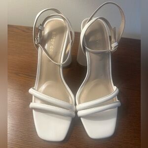 Birdy Grey “Julia” Ivory Strappy Heels